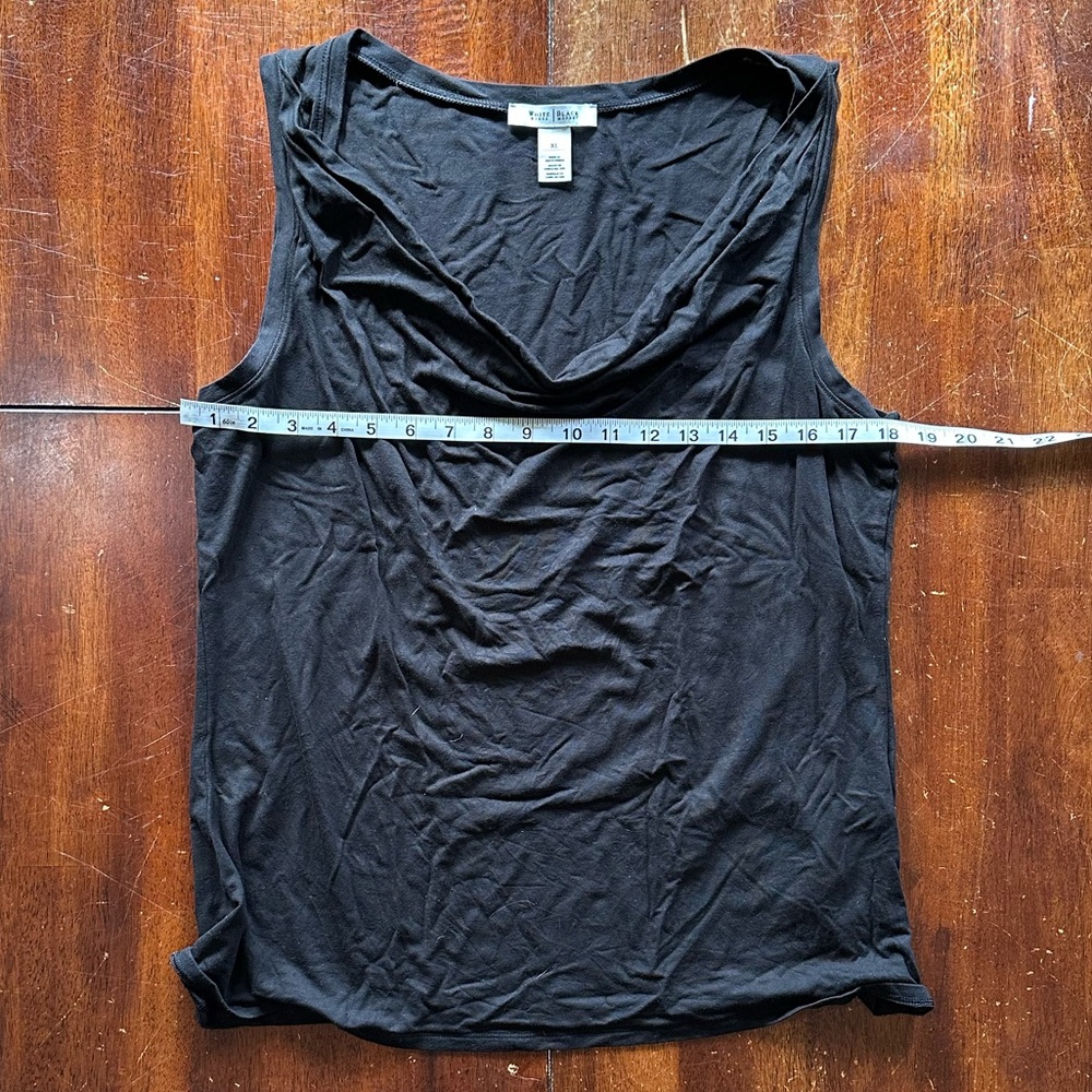Black Sleeveless Cowlneck Top